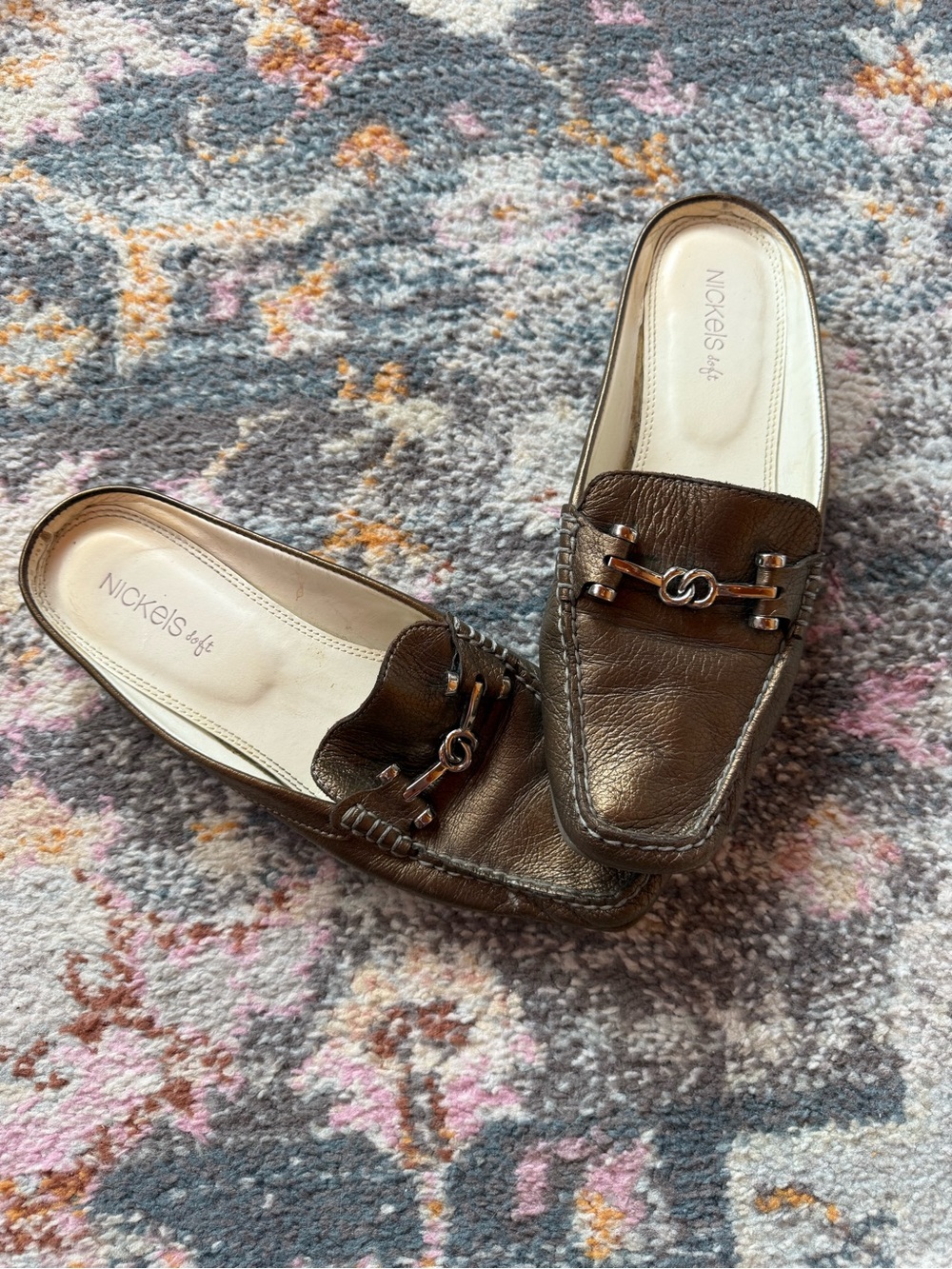 Nickels Life Brown Leather Slip-On Mules